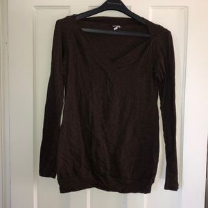 Splendid brown v-neck sweater